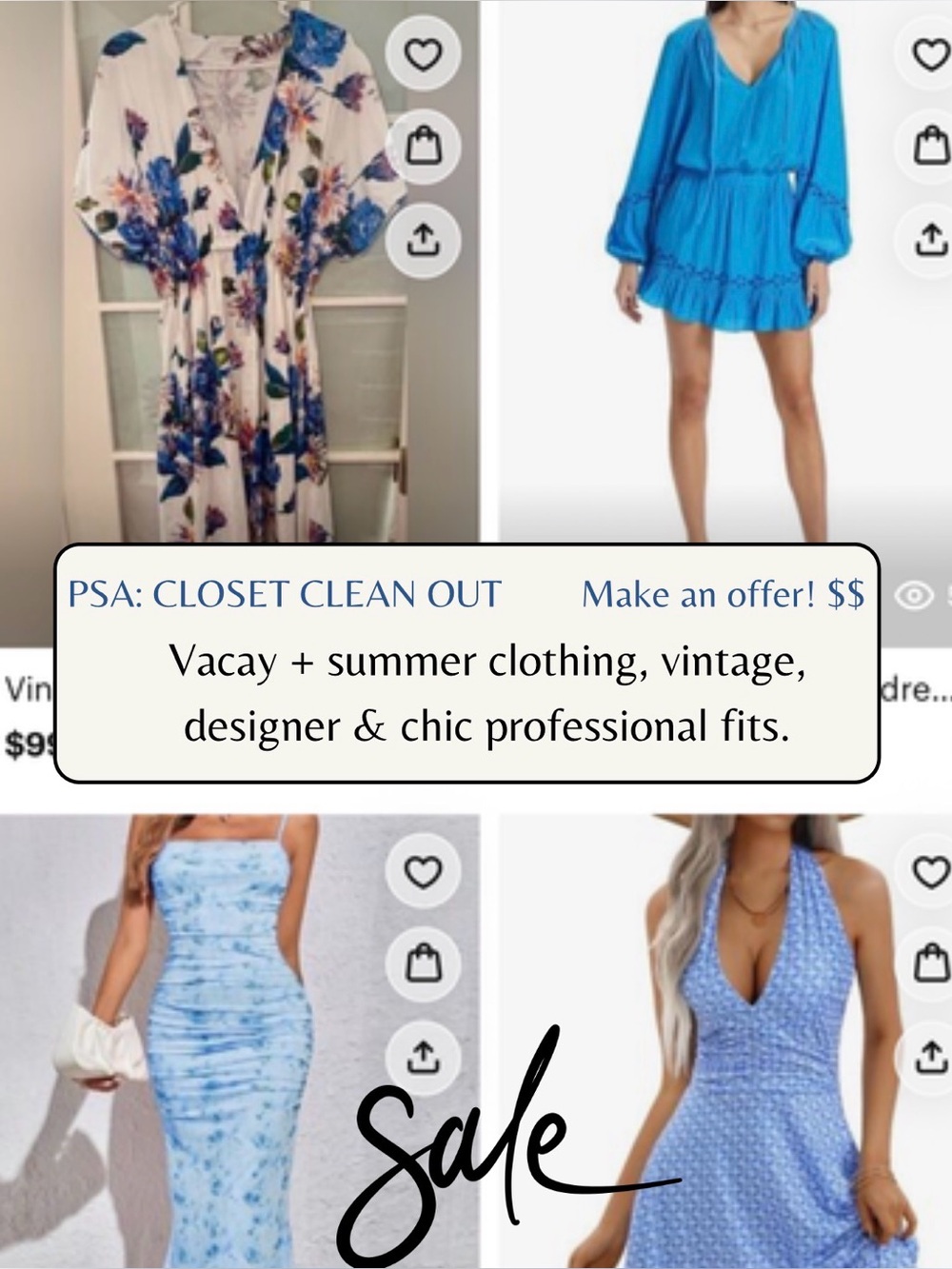 Make an offer bc it's gotta go babe! Closet clean out -designer vintage vacation